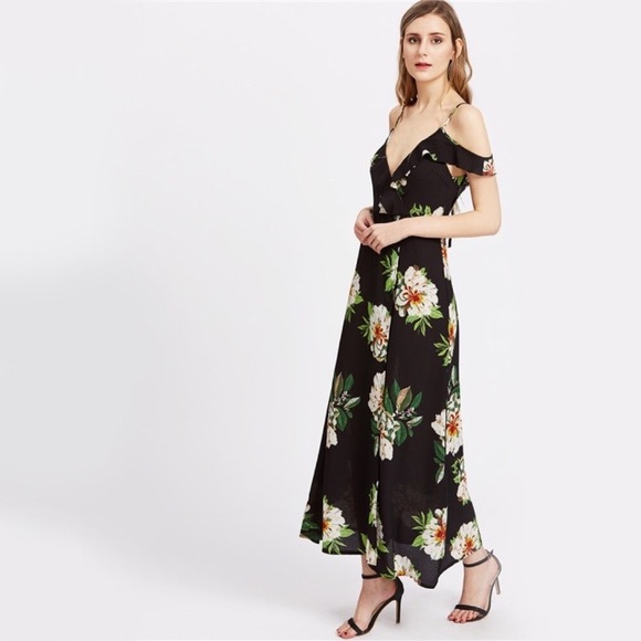 Off Shoulder Ruffled Floral Dress - Picture 3 of 3